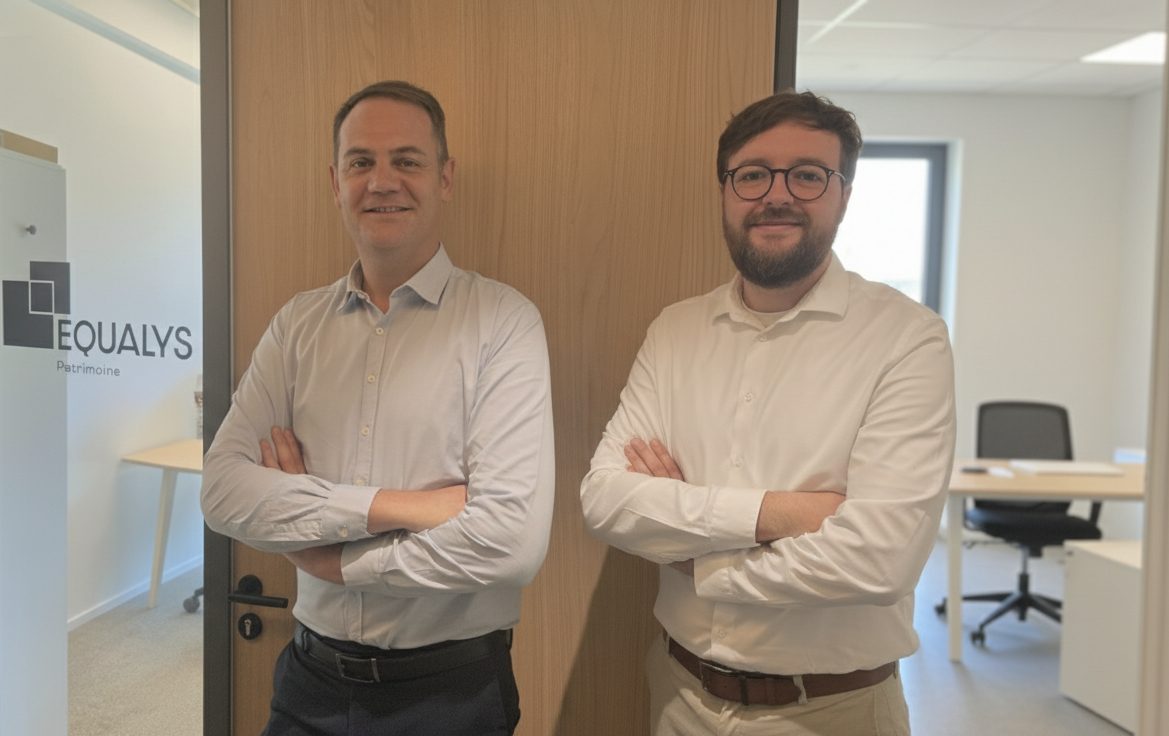 Renaud Bernard et Arnaud Duquesne dans les bureaux d'Equalys Patrimoine